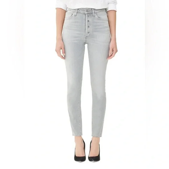 NWT Citizens of Humanity/ Free People Olivia Exposed Button High Rise Slim Ankle